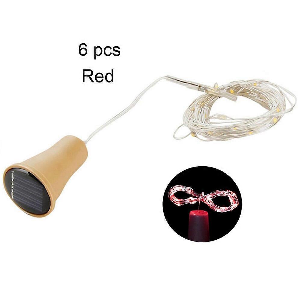 Crăciun Crăciun Pachet 6 Sticle De Vin Solare Lumini 20 Led Solar Cork String Light Sârmă de Cupru Lumină Zână Pentru Petrecere De Sărbători Decor Nuntă