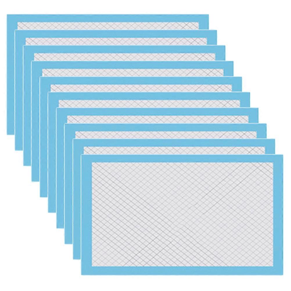 10 Pcs/1 Set Bird Cage Pad Paper Disposable Water-absorbing Parrot Cage Chassis Pad Paper Bird Dung Pad (Sky-blue)