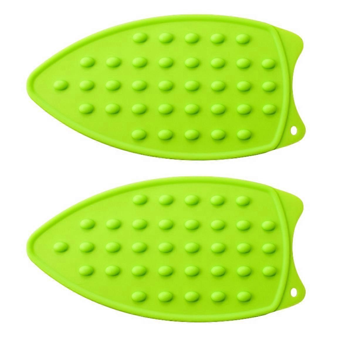 Mini Silicone Heat Resistant Iron Pad, Portable Ironing Stand for Travel and Mini Quilting Iron Use Green