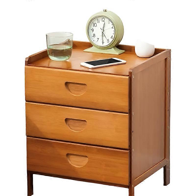 Nnetm Bedside Table With Storage - Tawny Three Drawers Awo94439
