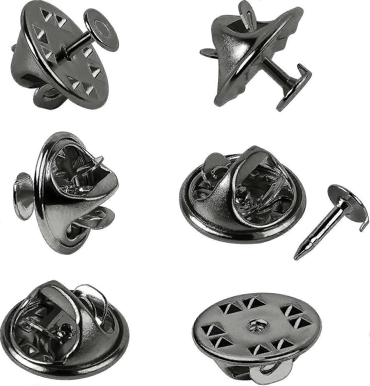 120 Pairs Butterfly Clutch Tie Tacks Pin Back Compatible With With 8mm Length Blank Pins For Craft Making (silver)