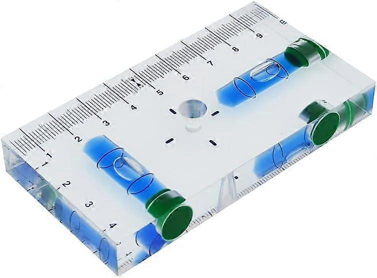 95 x 51 x 13mm Clear T-Shaped Multi-Function Spirit Spirit Level with Magnet (Blue)