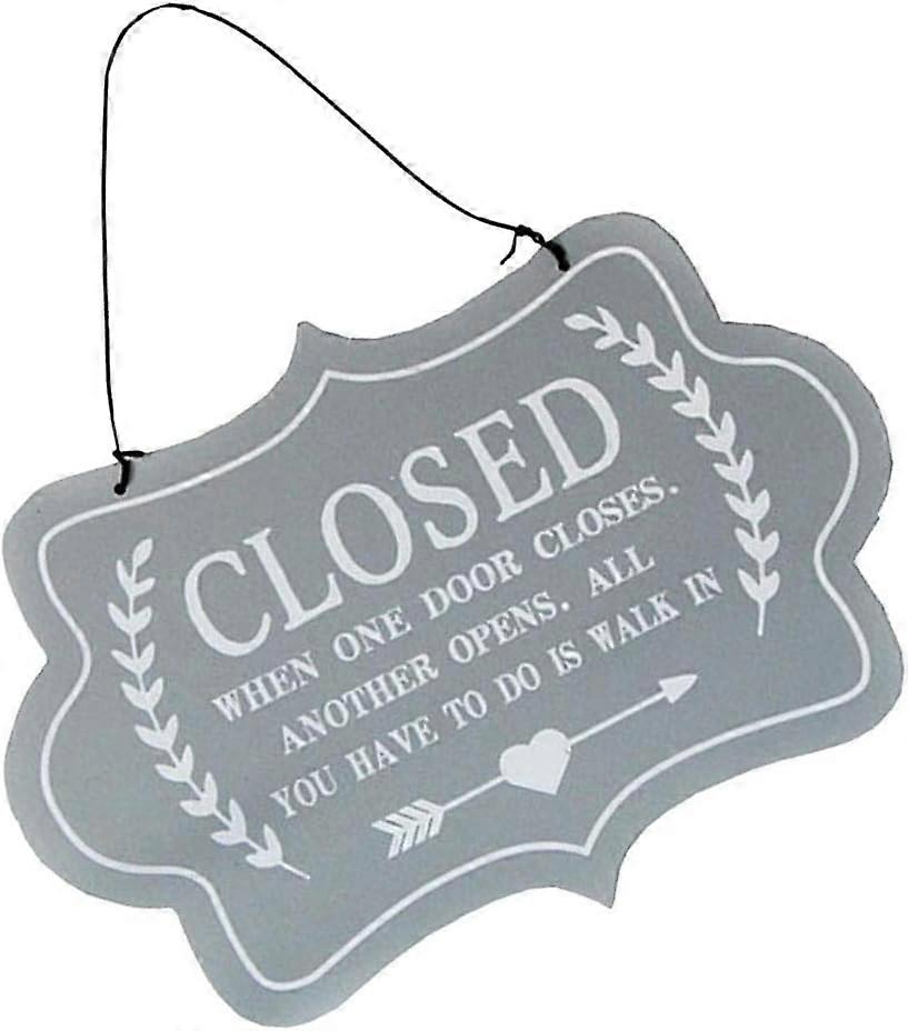 الخشب مفتوح مغلقة تسجيل الباب لوحة خمر مزدوج الوجهين معلقة علامة قلادة لمقهى شوب