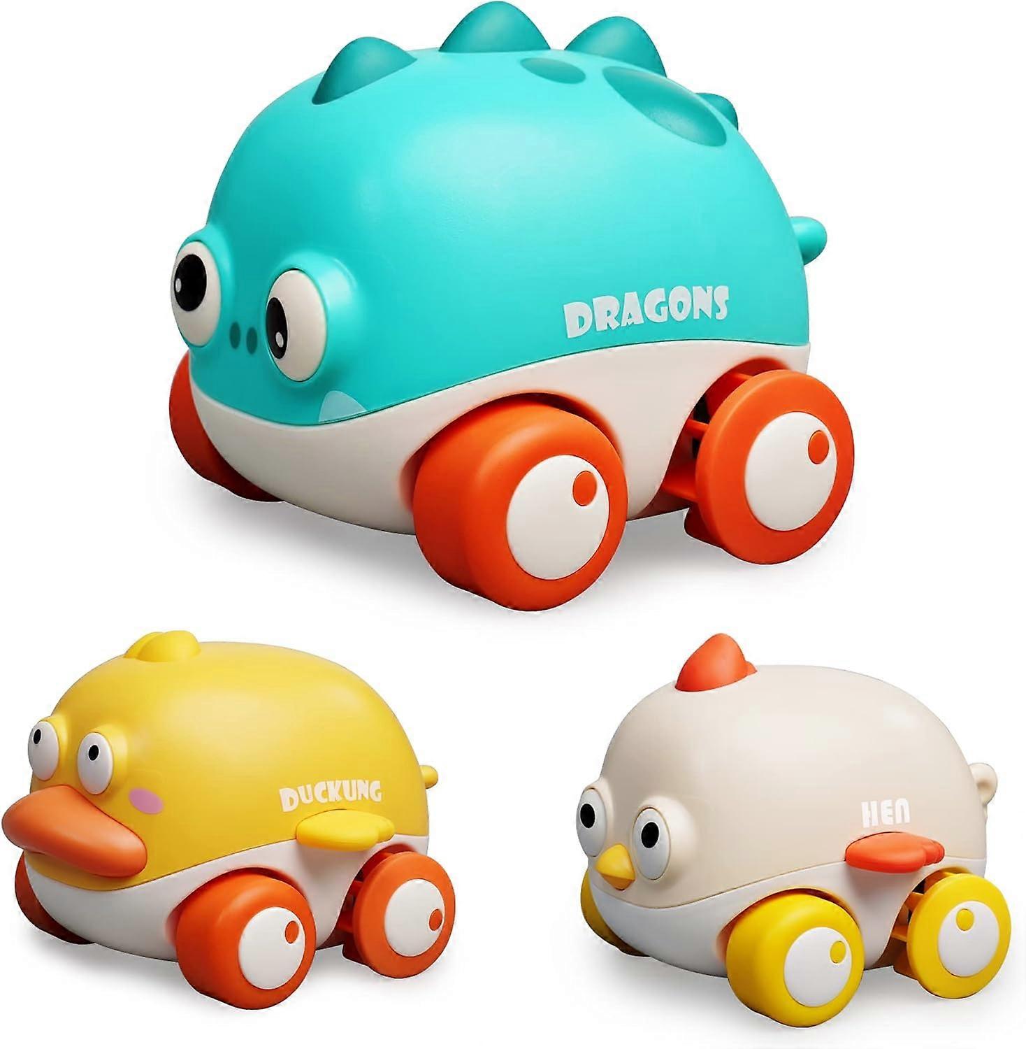 Toy Cars Wind-up Animals Vehicles Friction Powered Push and Go Games Party Birthday Gifts for Infants Babies Toddlers Kids Boys Girls 3+ Years Old