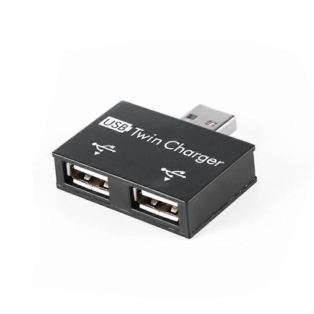 USB 2.0 mann til tvilling kvinnelig lader dobbel 2-port USB DC 5V lading splitter hubadapter omformer C