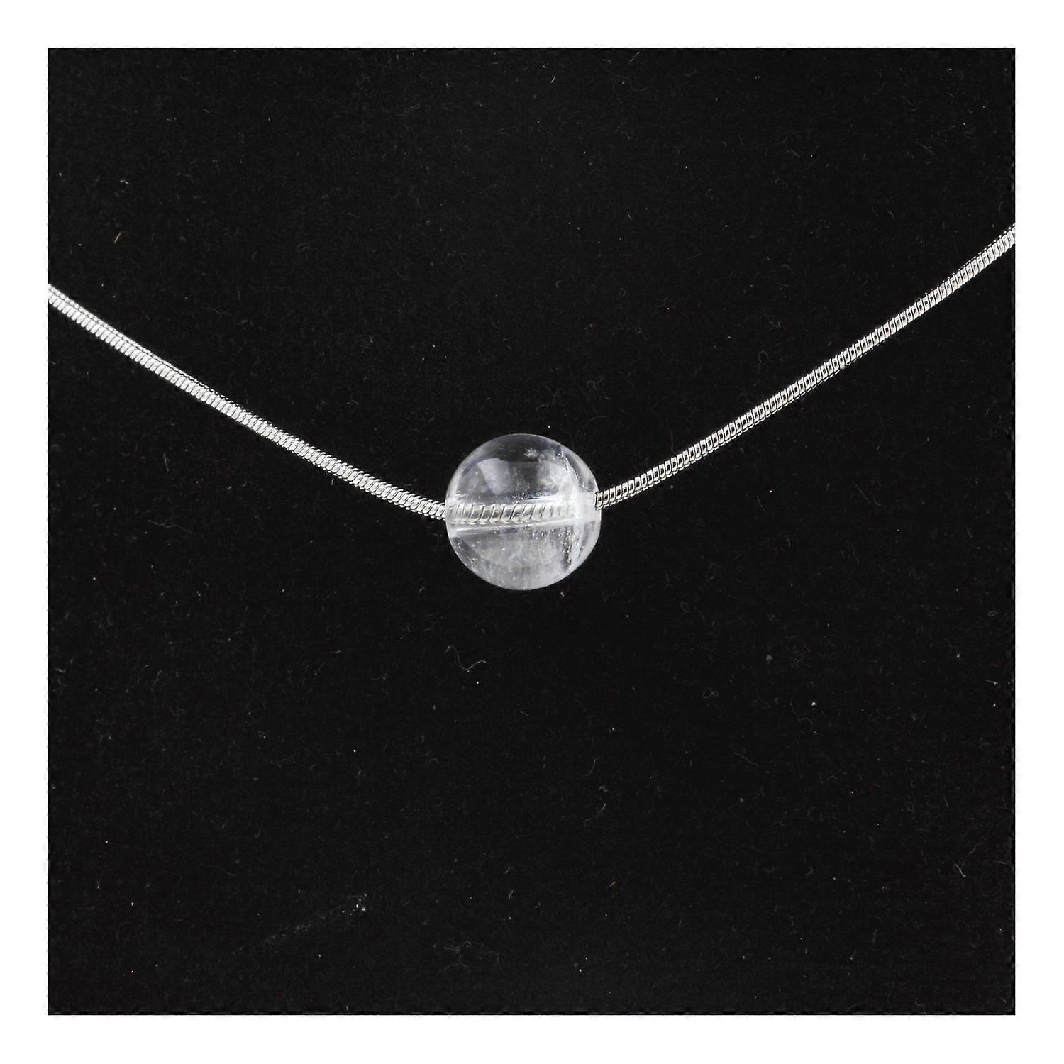 1 Quartz bead necklace 8 mm