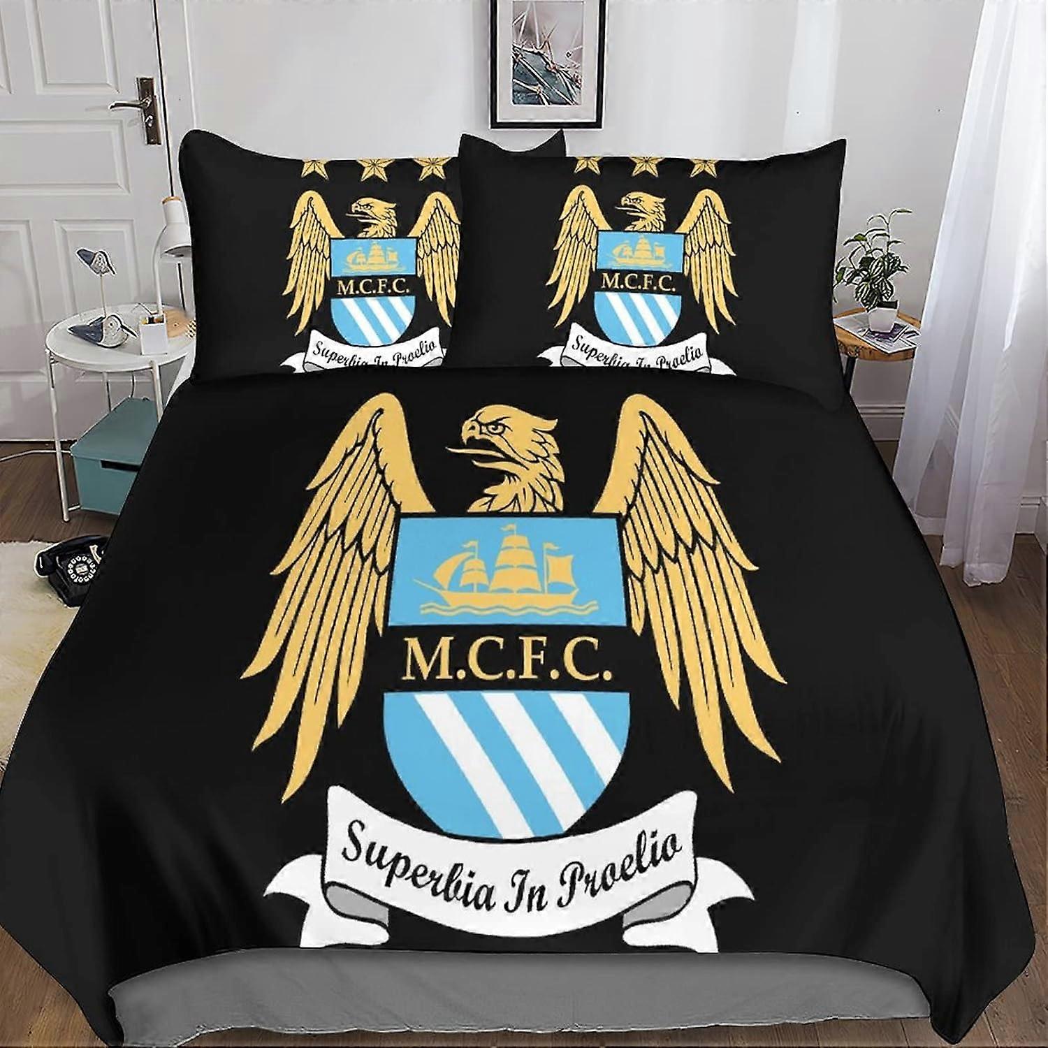 E. Haaland Set Biancheria Da Letto Con Copripiumino 3D Copripiumino in Microfibra e Federe con Chiusura a Cerniera 3 Pz per Letto Singolo o Matrimoniale