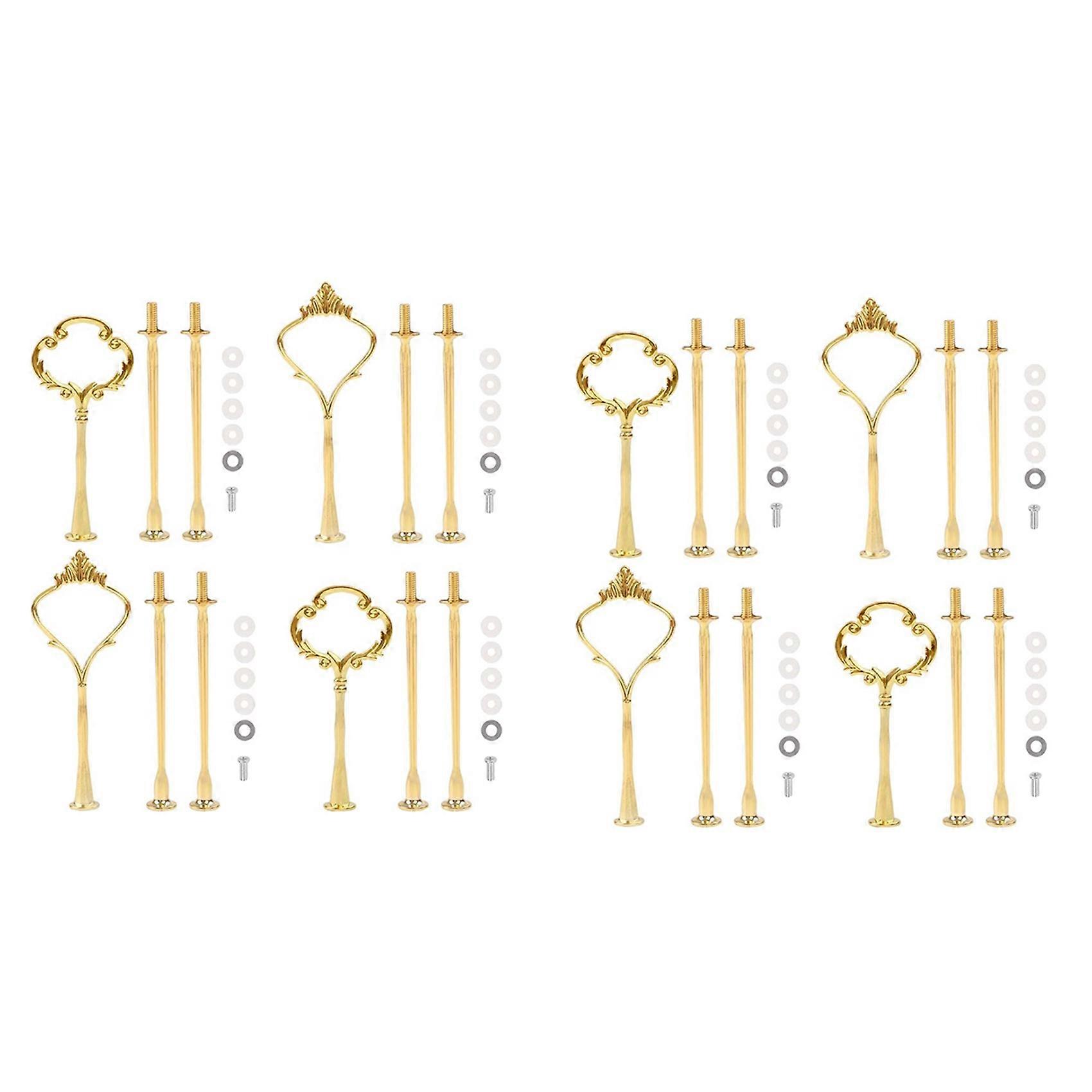 8 Set of 3 Tier Cake Plate Stand Handle Hardware, 2 Styles Tiered Fruit Cake Plate Handle Cake Tray