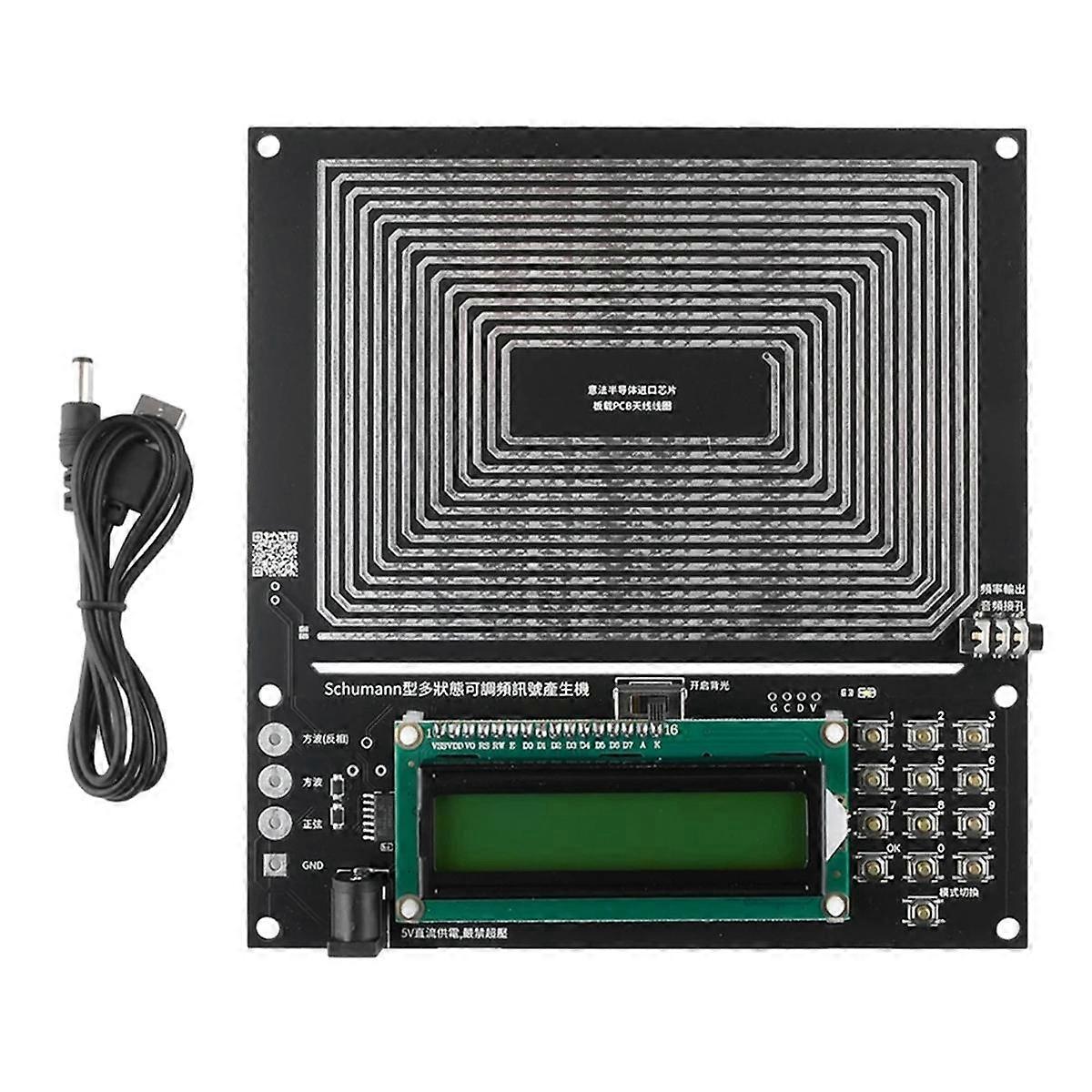 7.83HZ Wave Generator Adjustable 0.1HZ-30KHZ Pure Sine Frequency Modulation Signal Generator Audio Resonator B