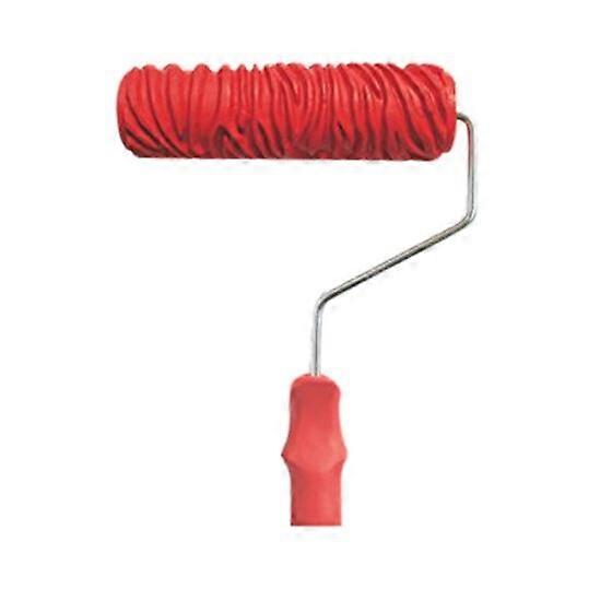 7 Inch Embossed Zebra Stripe Painting Roller with Handle DIY Easy to Operate Painting Brush Tool Wall Painting