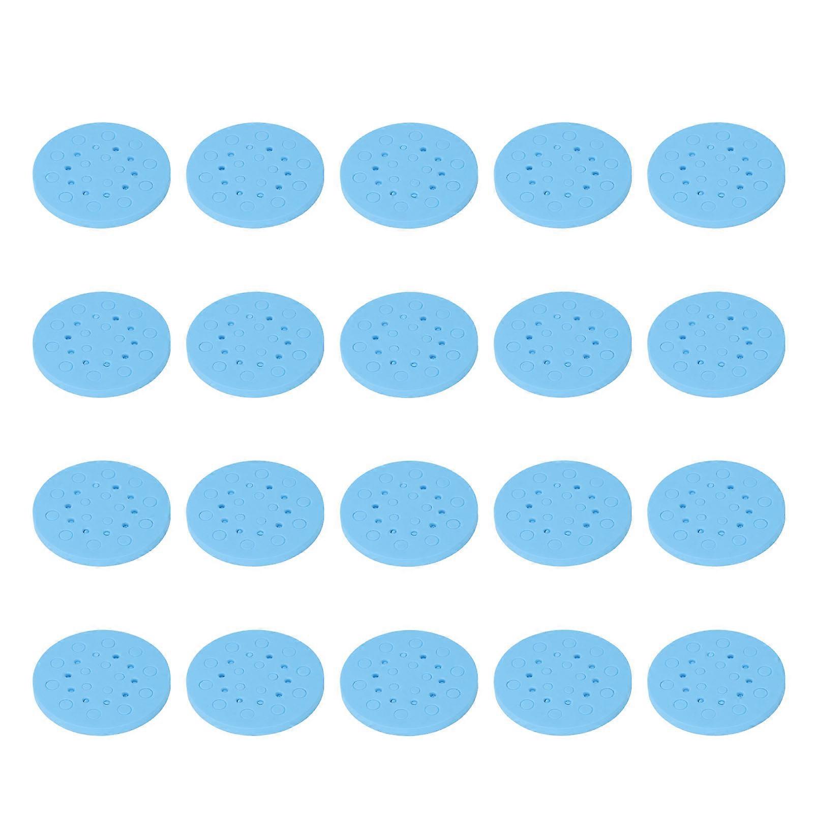 20Pcs Foam Test Tube Rack Vibrant Color Flexible Washable Reusable Test Tube Holder for Laboratory Blue Circle 25 Holes for 0.2ml 0.5ml 1.5ml Tube