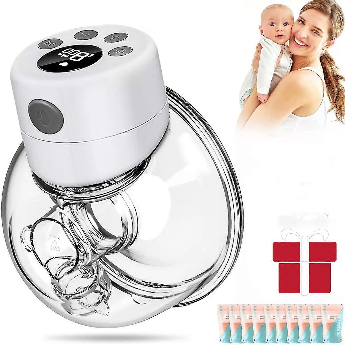 Hands-Free Breast Pump Wearable Low Noise, 2 Modes & 9 Levels, Electric Breast Pump Portable, Smart Display