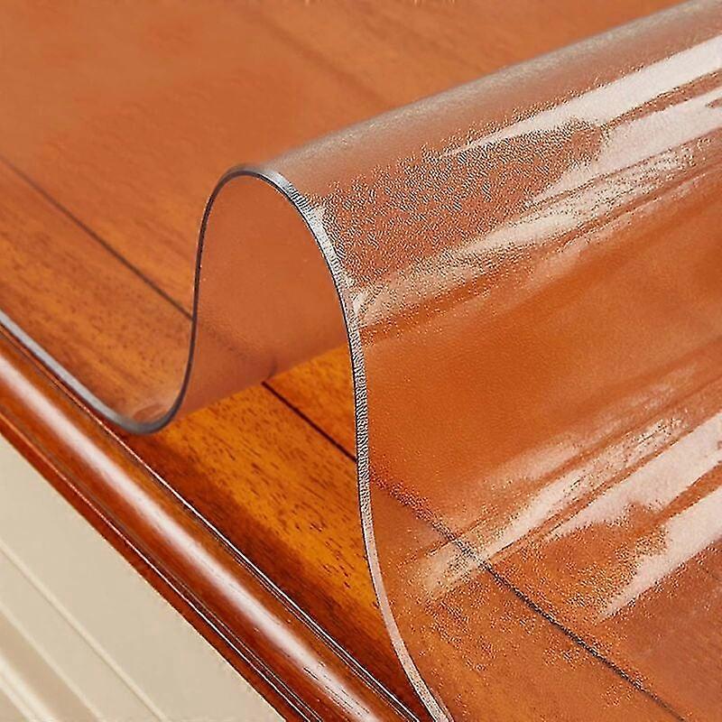 Transparent Rectangular PVC Soft Glass Tablecloth, 1.5mm Table Protector, Waterproof/Oil-Proof Tablecloth, for Coffee Tables, Desk, Non-Slip Floor Mat
