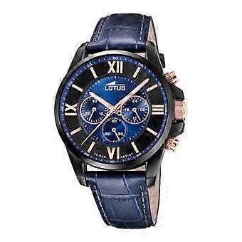 Lotus chrono Herren Analog Quarzuhr mit Rindslederarmband 18881/2
