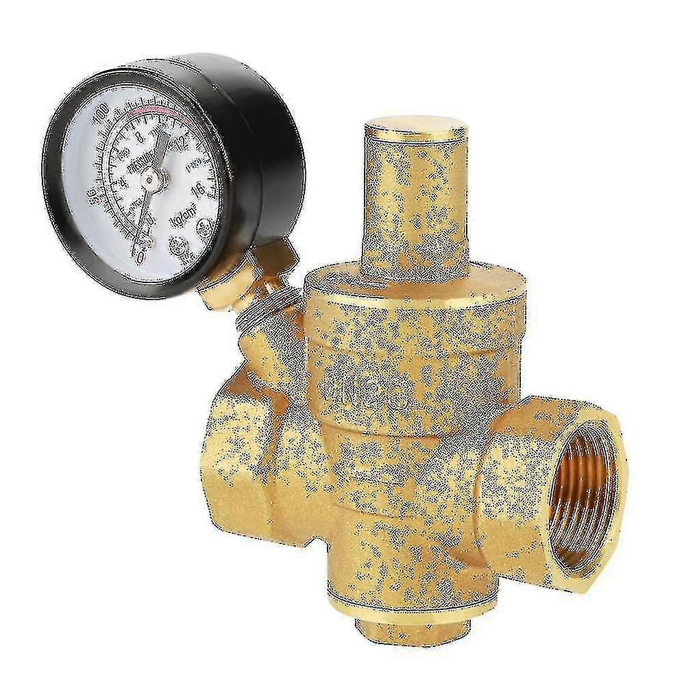 Dn25調整可能な水圧減速レギュレータ、真鍮水圧低減バルブ+マノメータ水圧計(dn25)