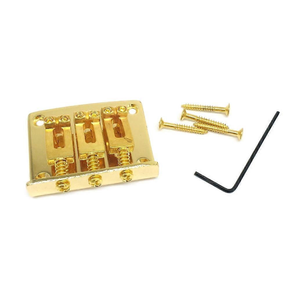 Adjustable 3 String Guitar Bridge Metal Fixed Top Load Guitar Tailpiece