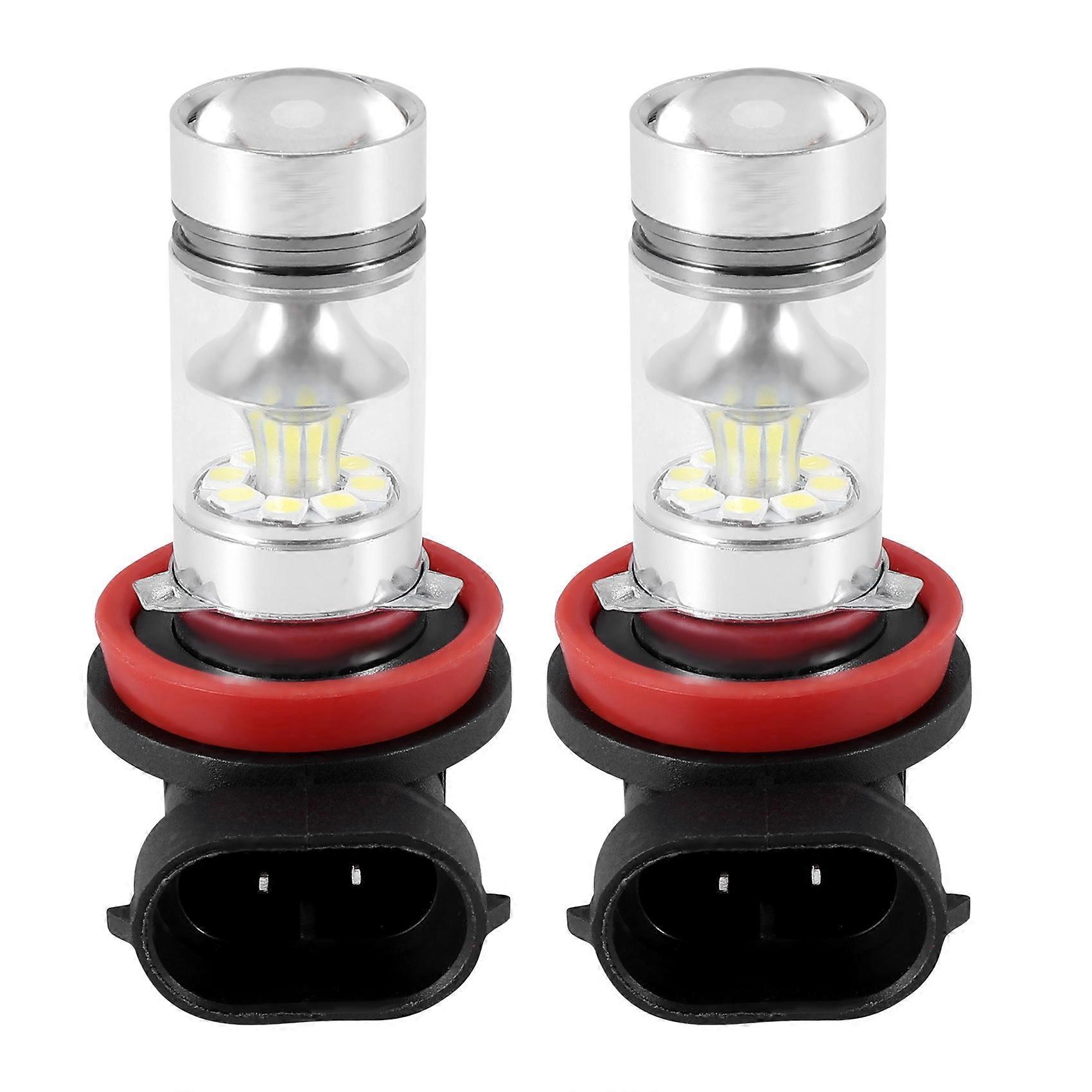 2X H8 H11 H16 6000K Weiß 100W High Power LED Nebel Licht Fahren Birne