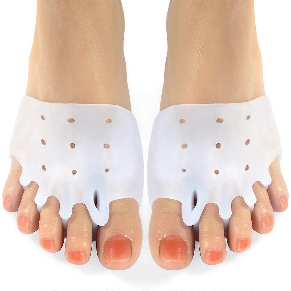Gel Metatarsal Pads 6Pcs, Ball of Foot Cushions with Breathable Honeycomb Toe Separator Mortons Neuroma Callus Metatarsal
