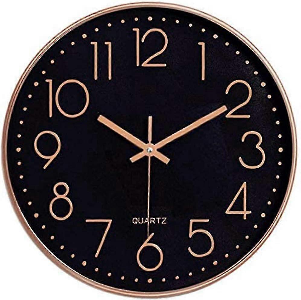 12-inch Modern, Quartz, Silent, Wall Clock / Silent Sweeping Second Hand Without Ticking