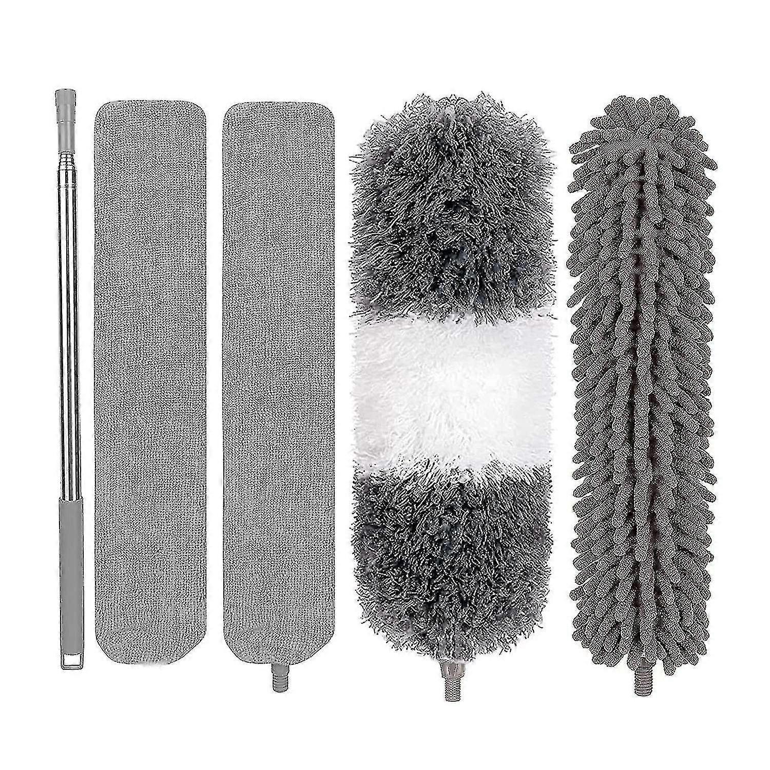 Microfiber Duster Set,cobweb Duster Cleaning Kit Bendable & Washable
