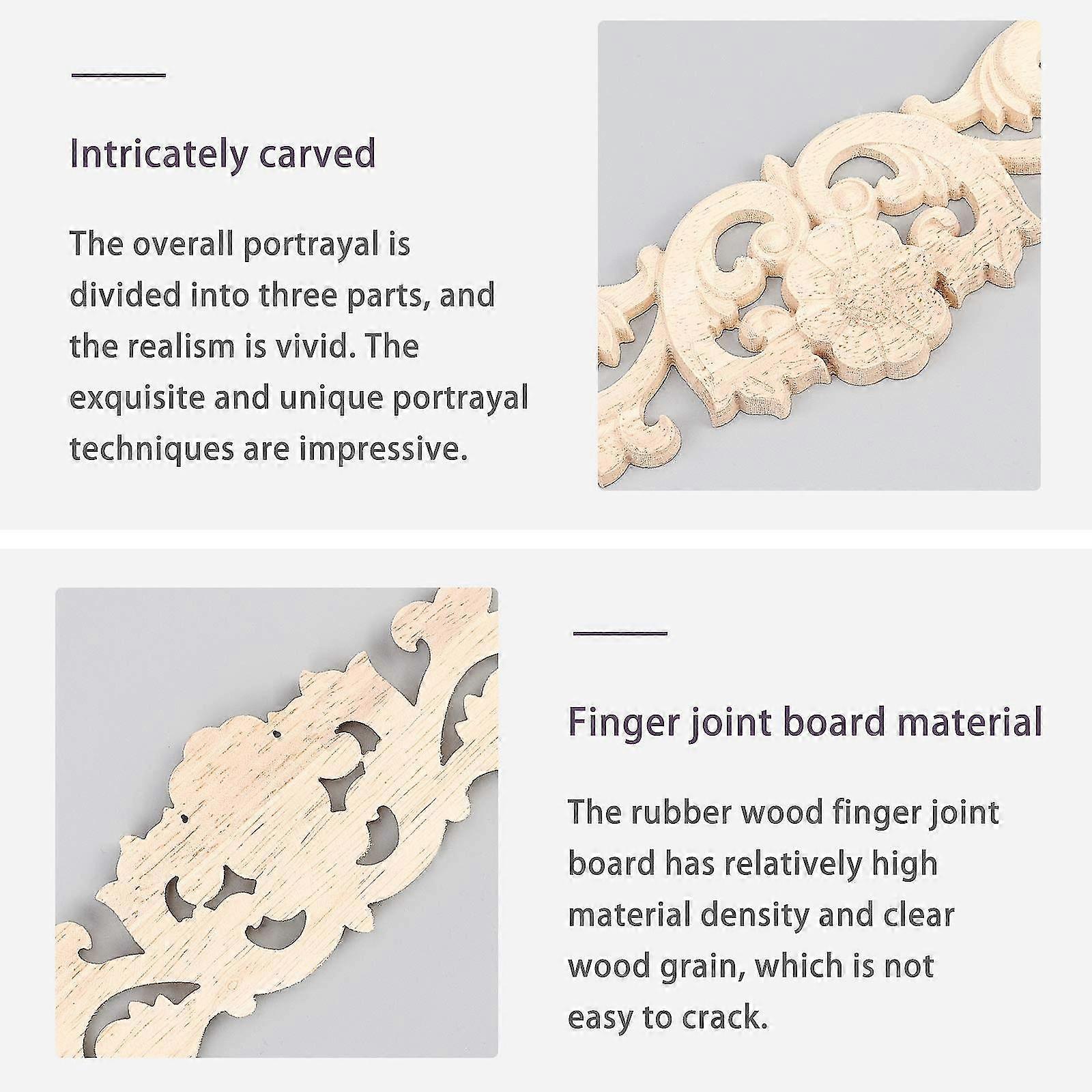4 pezzi in legno intagliato ad angolo onlay applique modanature per mobili decalcomania fai da te angolo onlay decorazione cornice decorazione armadio armadio decalcomania  15