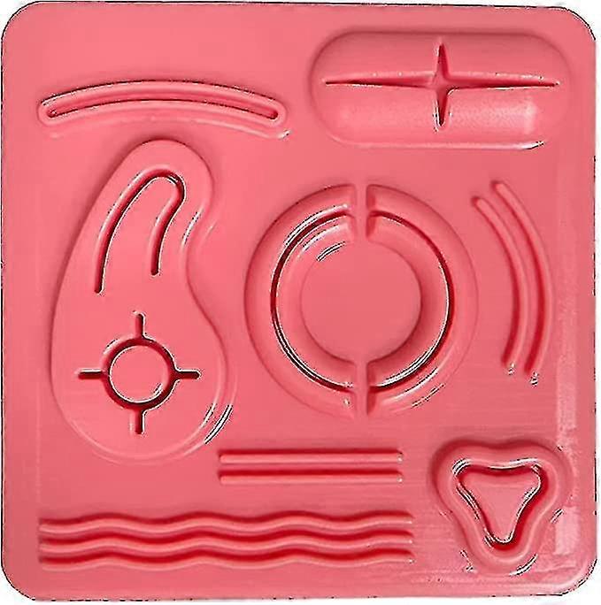 Silicone Suture Practice Module With Wound Simulation Skin Model Oral Abdominal Suture Medical Student Internship Model 1 Piece Red Shizhi Boutique
