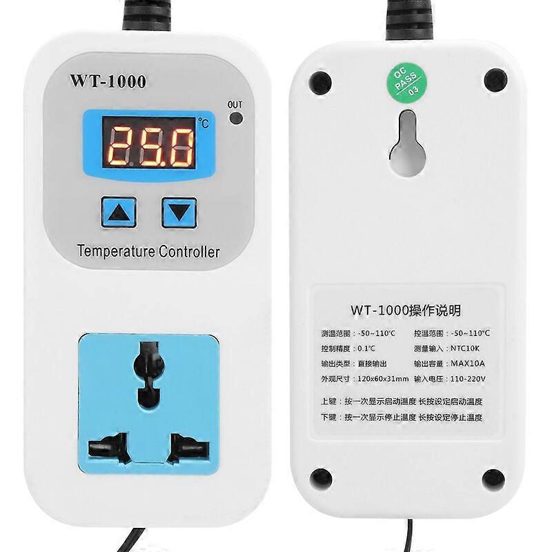Temperature Controller 10A Electronic Adjustable Automatic Control Outlet WT-1000 110-220VEU Outlet