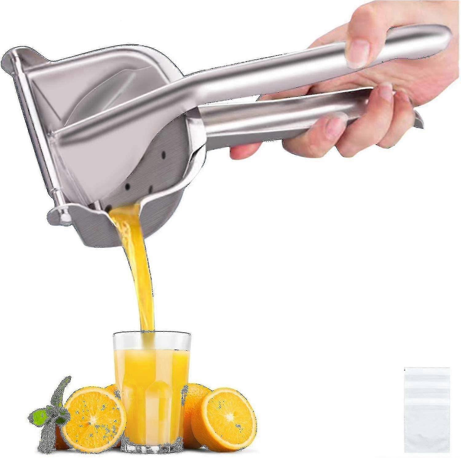 Real Stainless Steel Lemon Juicer Citrus Juicer Manual Press Heavy Duty Manual Squeezing