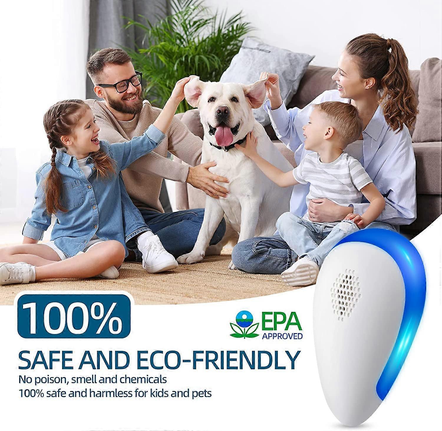 WahooArt Ultrasonic Pest Repeller, Set Of 6-Packs Electronic Plug In Repellent Indoor For Flea, Insects, Mosquitoes, Mice, Spiders, Ants, Rats, Roaches, Bugs