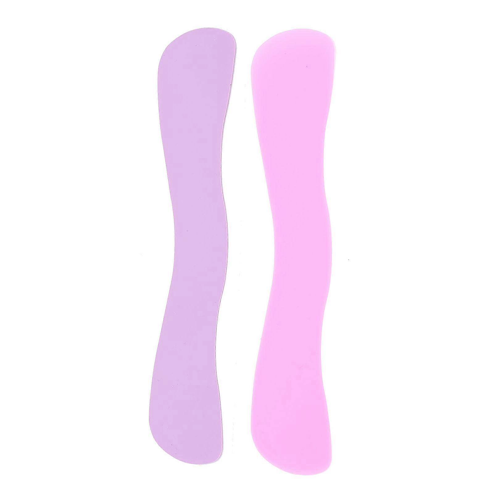 2PCS Silicone False Eyelash Holder Wave Shape Reusable Eyelashes Pads Purple Rose Red