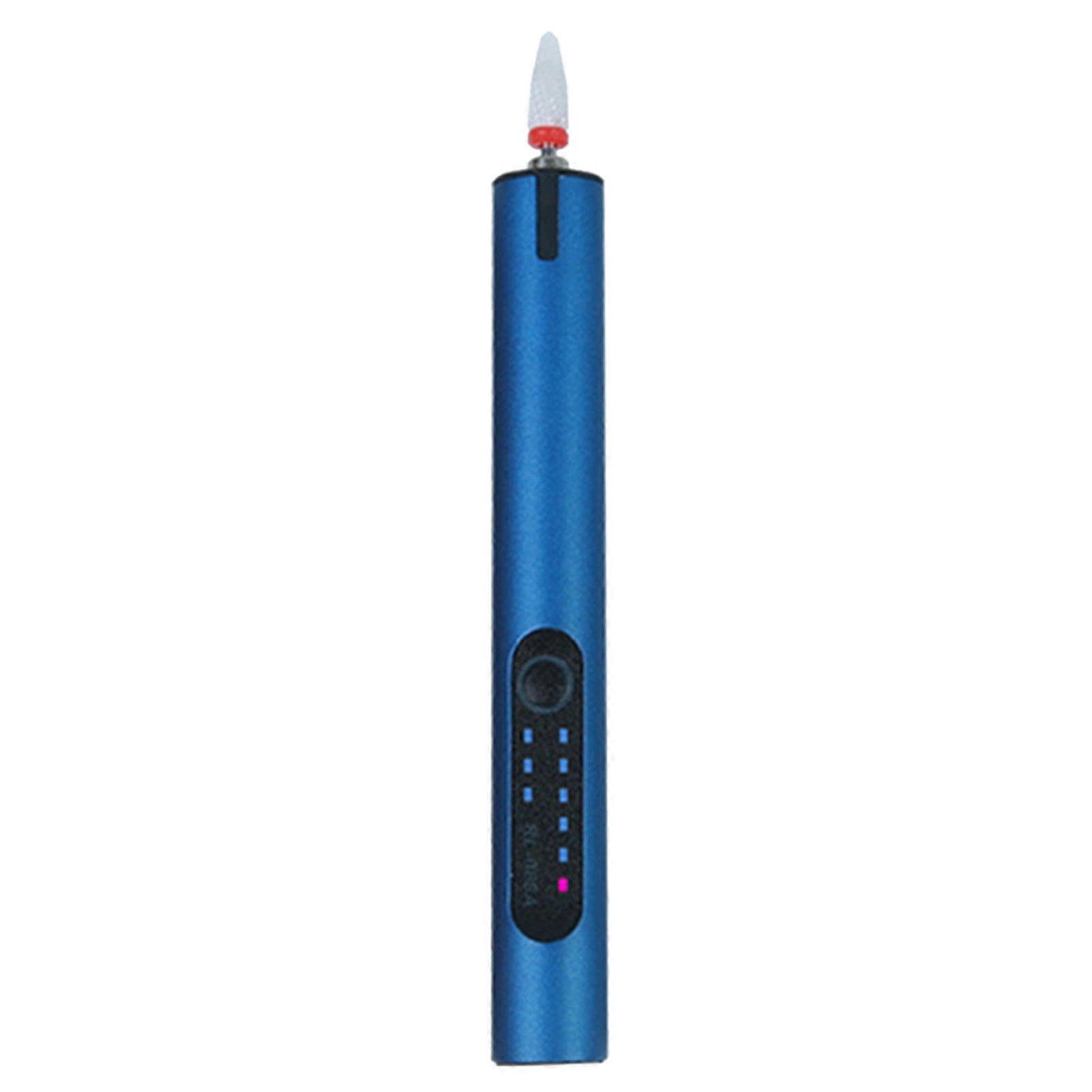Electric Nail Grinding Machine Portable Rechargeable Nail Polishing Machine for Electric Nail File Deep Sea Blue