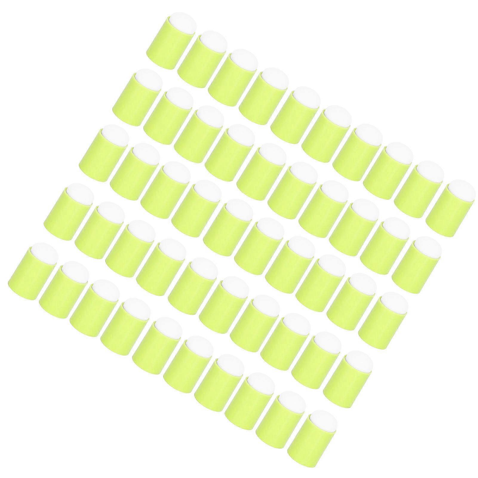 50pcs Ink Pad Smudge Sponge Multipurpose Soft Flexible Lightweight Finger Sponge Daubers for Home Nail Salon Green