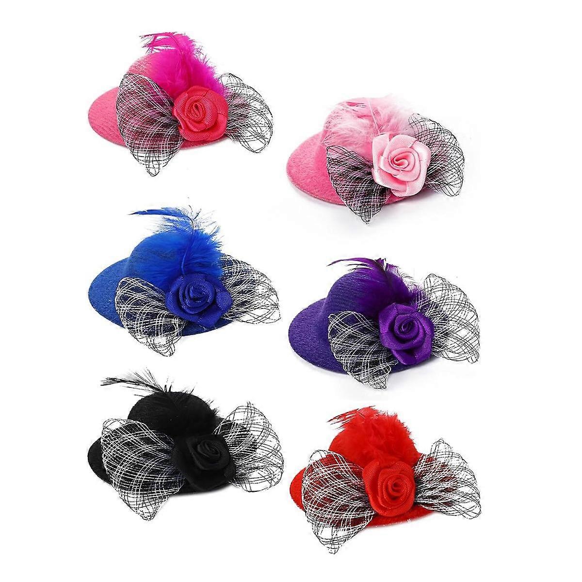 6 Pieces Chicken Hats for Hens Fit Chicken Clothes Costumes for Chickens Hats for Chickens Tiny Hat
