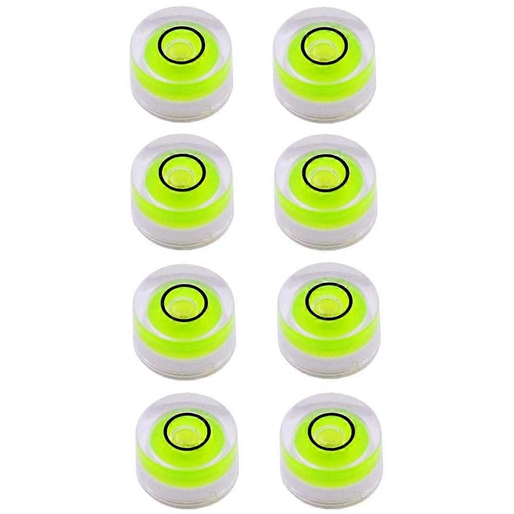 8Pcs Mini Circular Bubble Spirit Level Levels Inclinometers for Leveling Telescope, Tripod,10X6mm