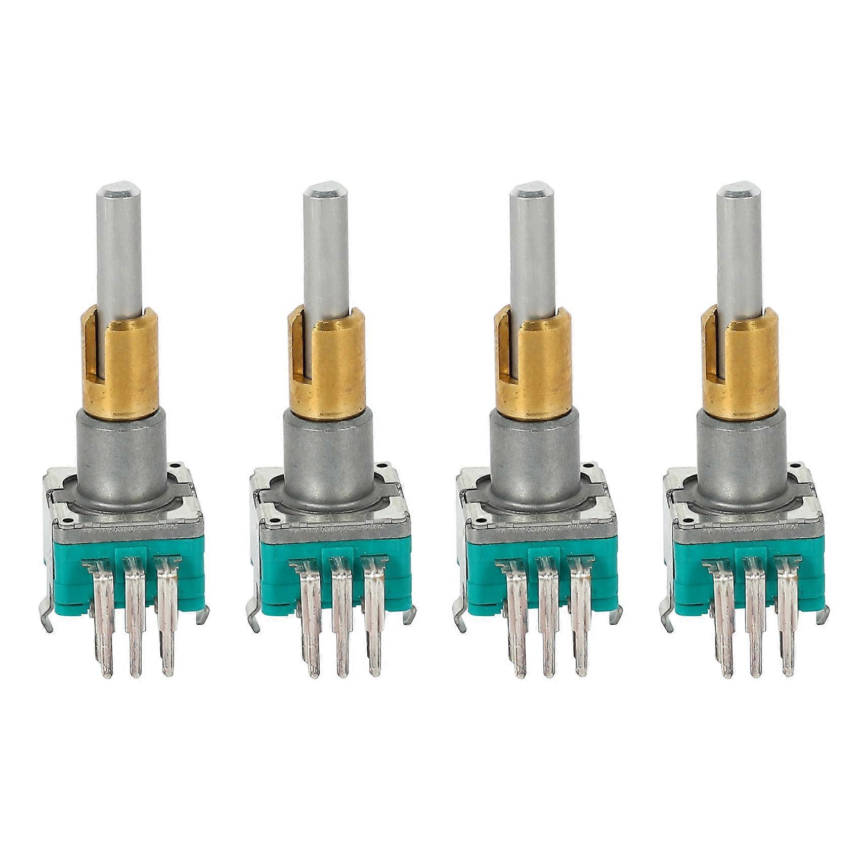 4X EC11EBB24C03 Dual Axis Encoder with Switch 30 Positioning Number 15 Pulse Point Handle 25mm