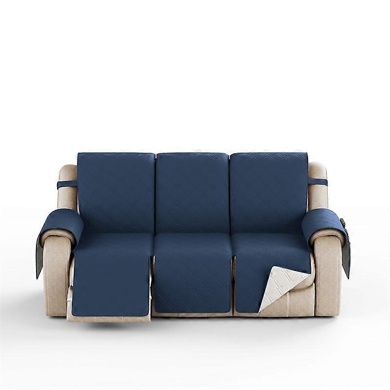 Water Resistant Reversible Sofa Covers for Reclining Sofa 2/3 Seat - Non Slip Split Recliner Couch Cover for 3 Cushion Couch, Washable Furniture Prote
