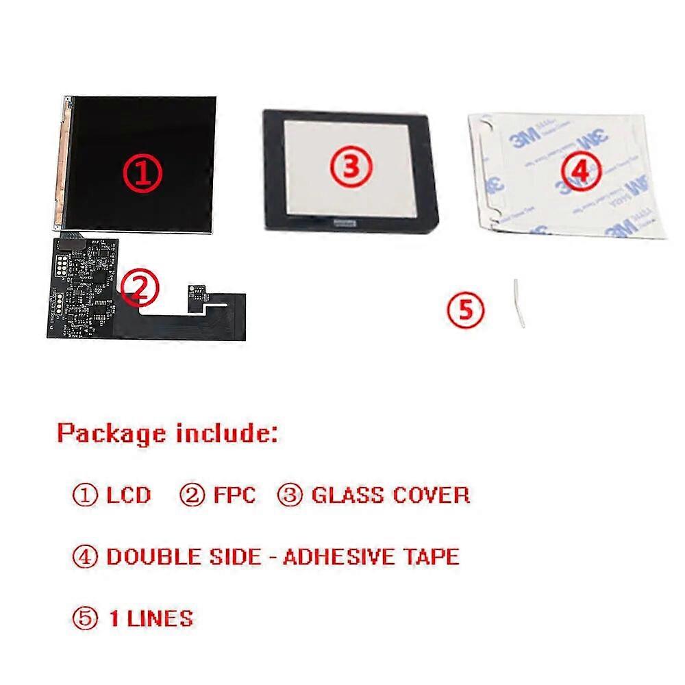 Full screen IPS LCD Kits for GBP High Light LCD screen IPS backlight screen for GAMEBOY POCKET with 36-colors background light