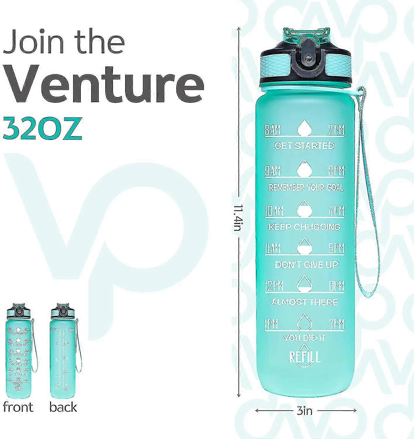 アウトドア愛好家のための32オンスリークプルーフBPA無料飲料水ボトル