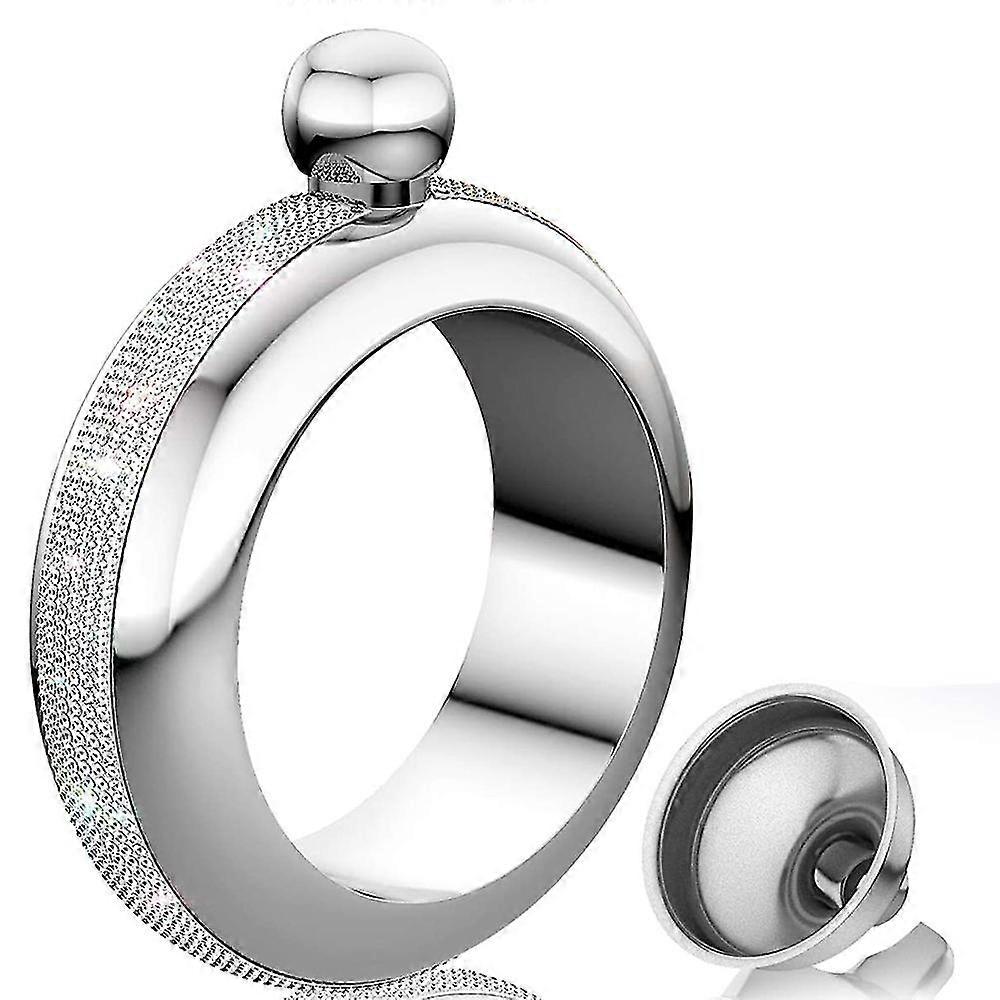 Bangle Flask 304 Stainless Steel With Handmade, Funnel In Gift Box