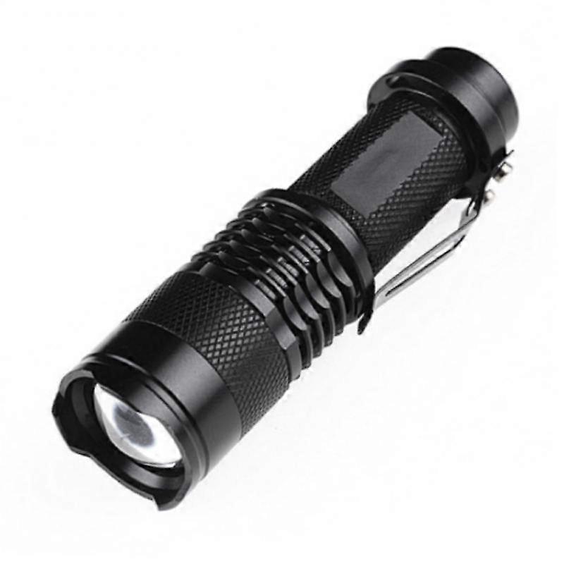 LED Mini Flashlight Telescopic Zoom 3 Gears Portable Hook And Loop Torch Outdoor Anti-slip Waterproof Hiking Camping Torch