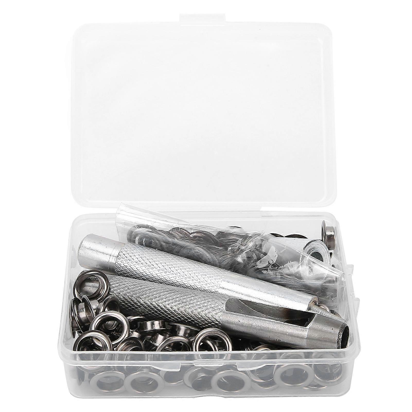 Grommets Eyelets with Hole Punch 100 Sets for Clothing Canvas Craft Storage Box