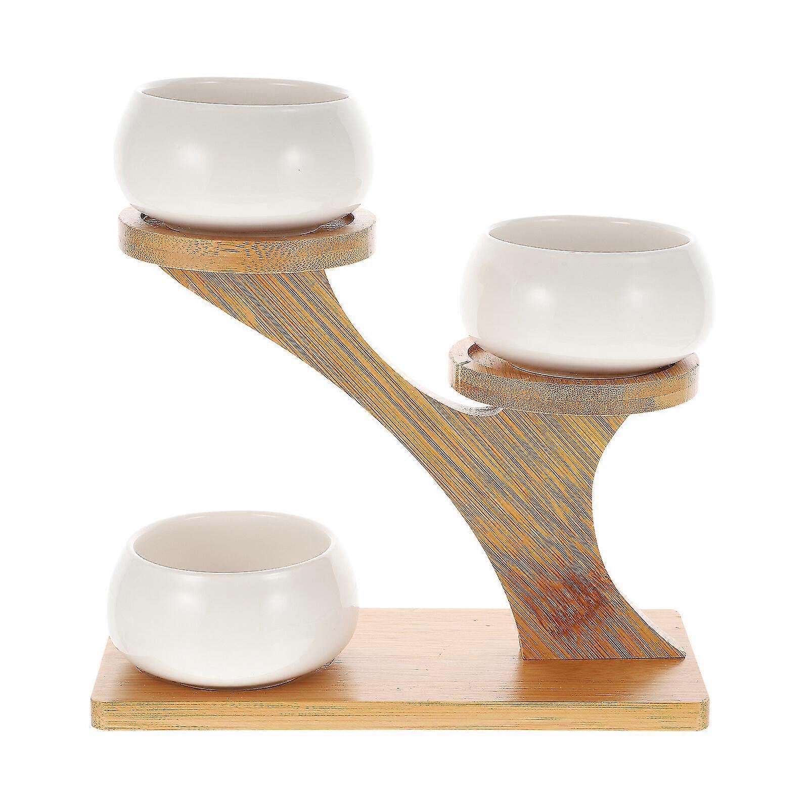 1 Set Creative Succulent Flowerpots 3-tier Storage Rack Kit (assorted Color)-c