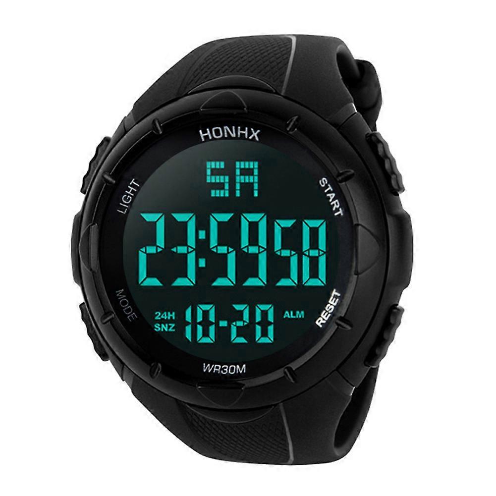 Mens Military Sports LED Large Face Digital Watch Screen Large Face Waterproof