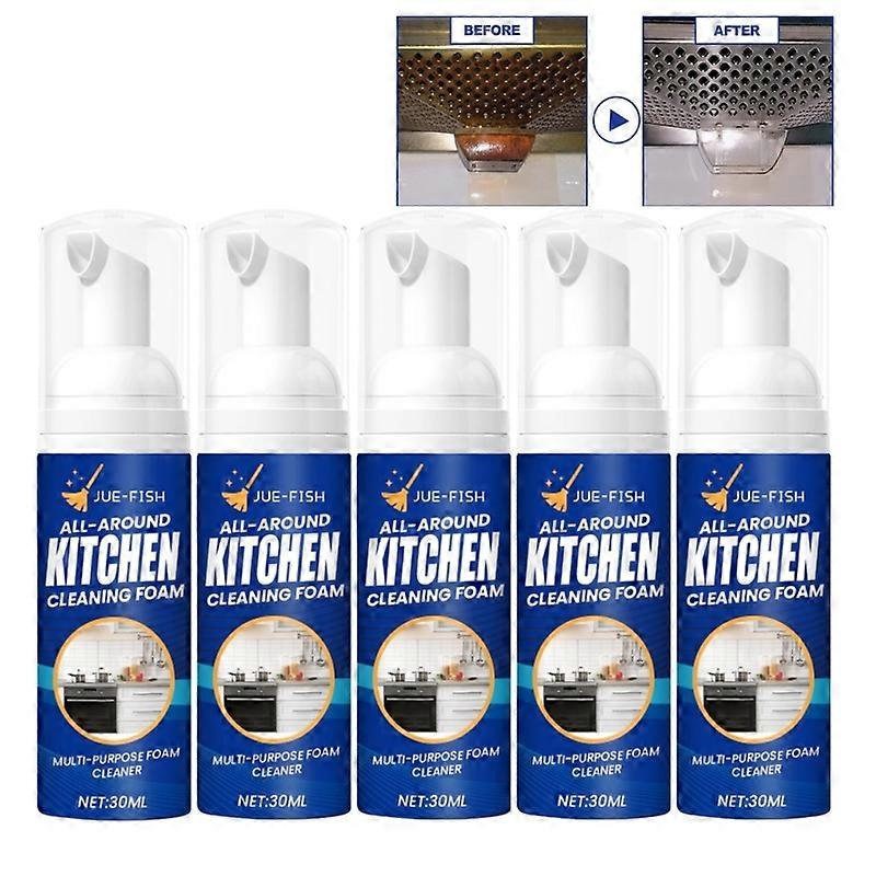 5Pcs Multi-Purpose Cleaner Spray, All-Round Kitchen Foam Cleaner