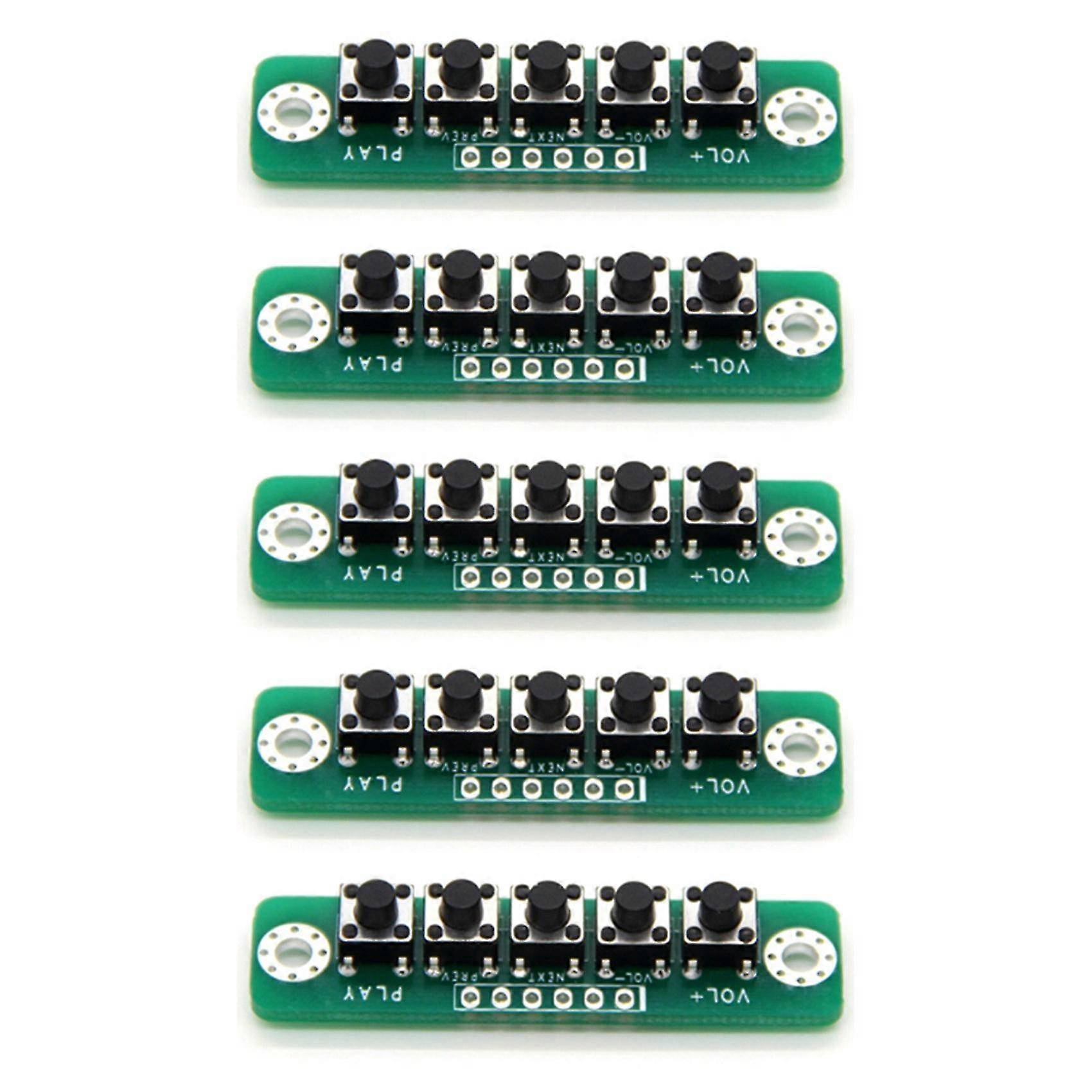 5pcs 5-bit Key Module Mcu External Key Module Switch Board Bluetooth Power Amplifier Key Board