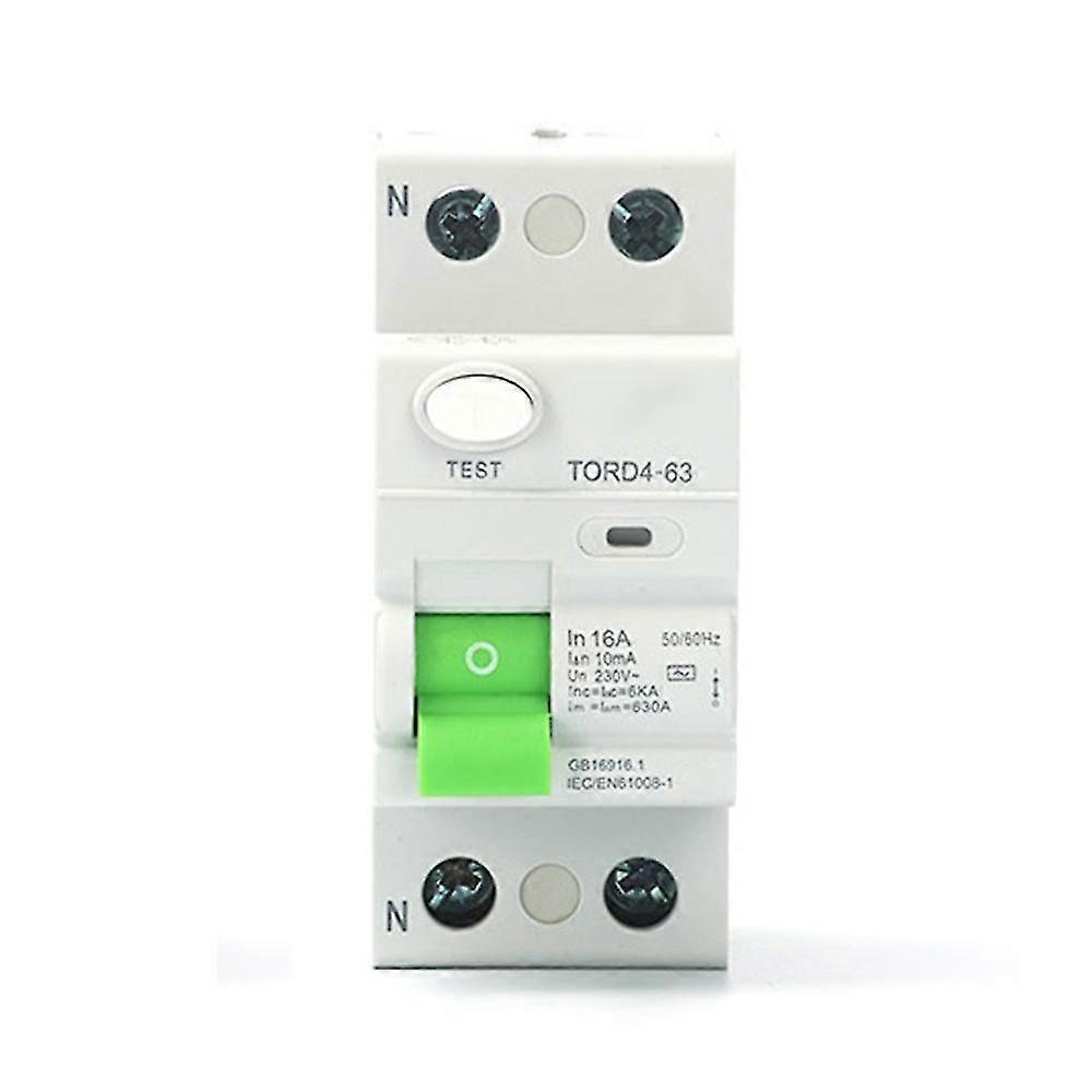 AC 2P 6KA RCCB RCD 230V Residual Current Circuit Breaker Differential Breaker Safety Switch TORD4-6