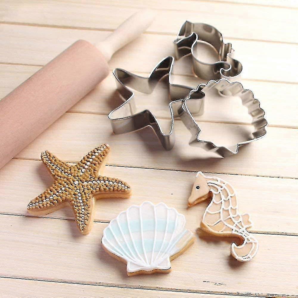 Sea Creature Mermaid Cookie Cutter Set - 4 Pcs - Queue de sirène / queue de baleine