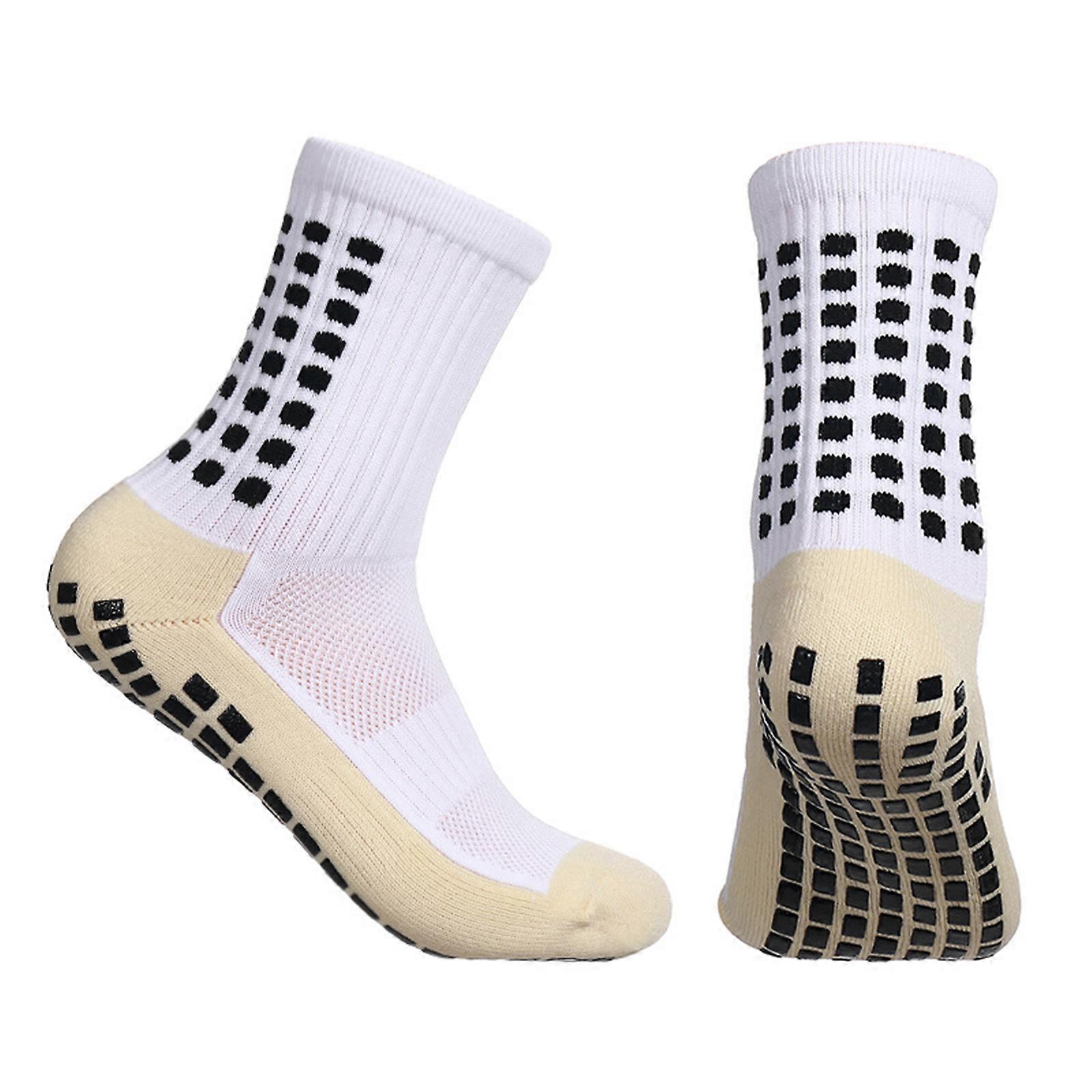 1 Pairs Non Slip Grip Socks, Breathable Sports Football Grip Socks With Rubber Dots for Running Hiking Walking