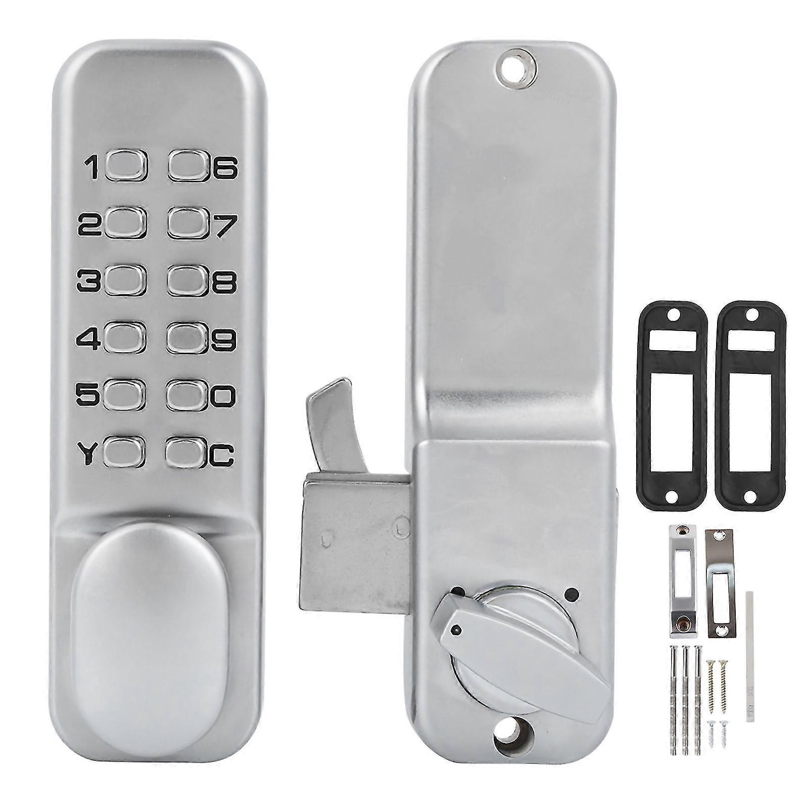 11 Digits Mechanical Combination Lock for Keyless Access - Sliding Door Lock for Kitchen, Office, Balcony