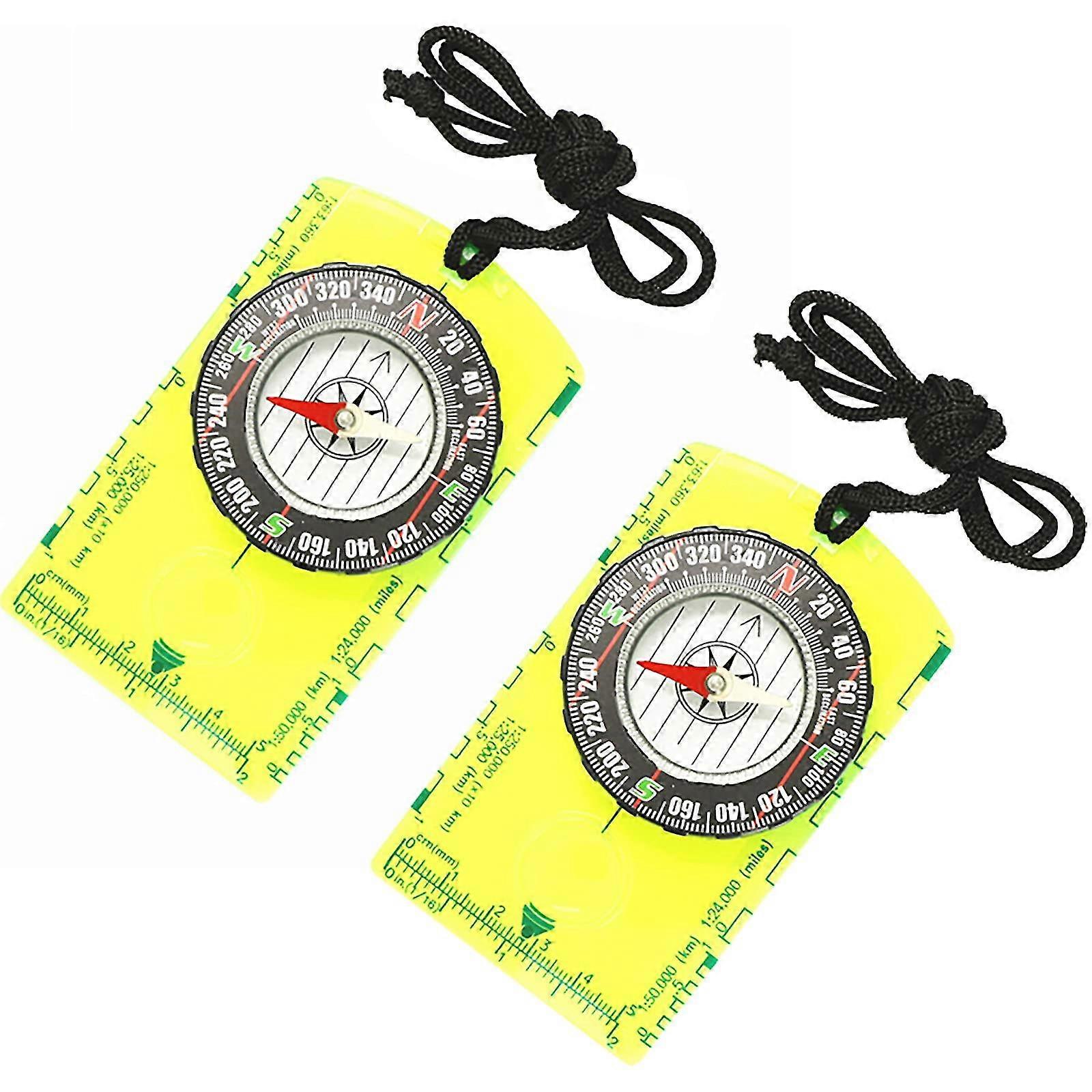 Green Acrylic Orienteering Compass For Navigation And Hiking